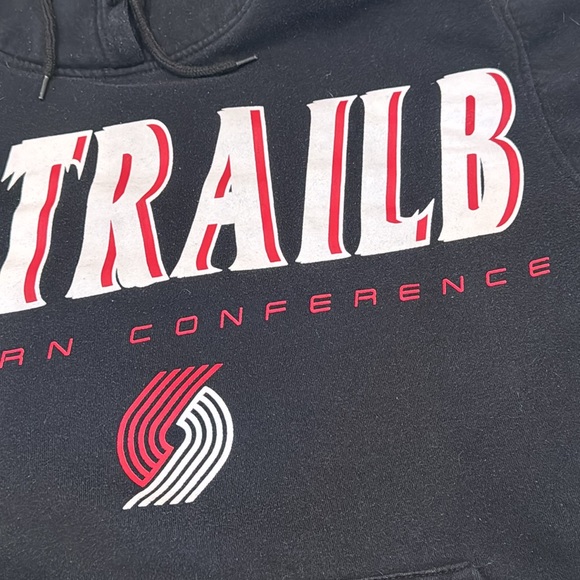 Unk Portland Trail Blazers Black Hoodie L Print NBA - Picture 13 of 14